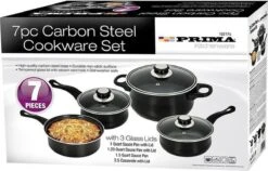 Prima Pannenset 7 Delig - Kleine Pannen - Zwart - Antiaanbaklaag - Kookset - Met Deksel - Kookpannen - Sauspan - Cadeau Voor Man En Vrouw 8 Prima Pannenset 7 Delig - Kleine Pannen - Zwart - Antiaanbaklaag - Kookset - Met Deksel - Kookpannen - Sauspan - Cadeau Voor Man En Vrouw -Kookgerei Korting Winkel 1200x768 1