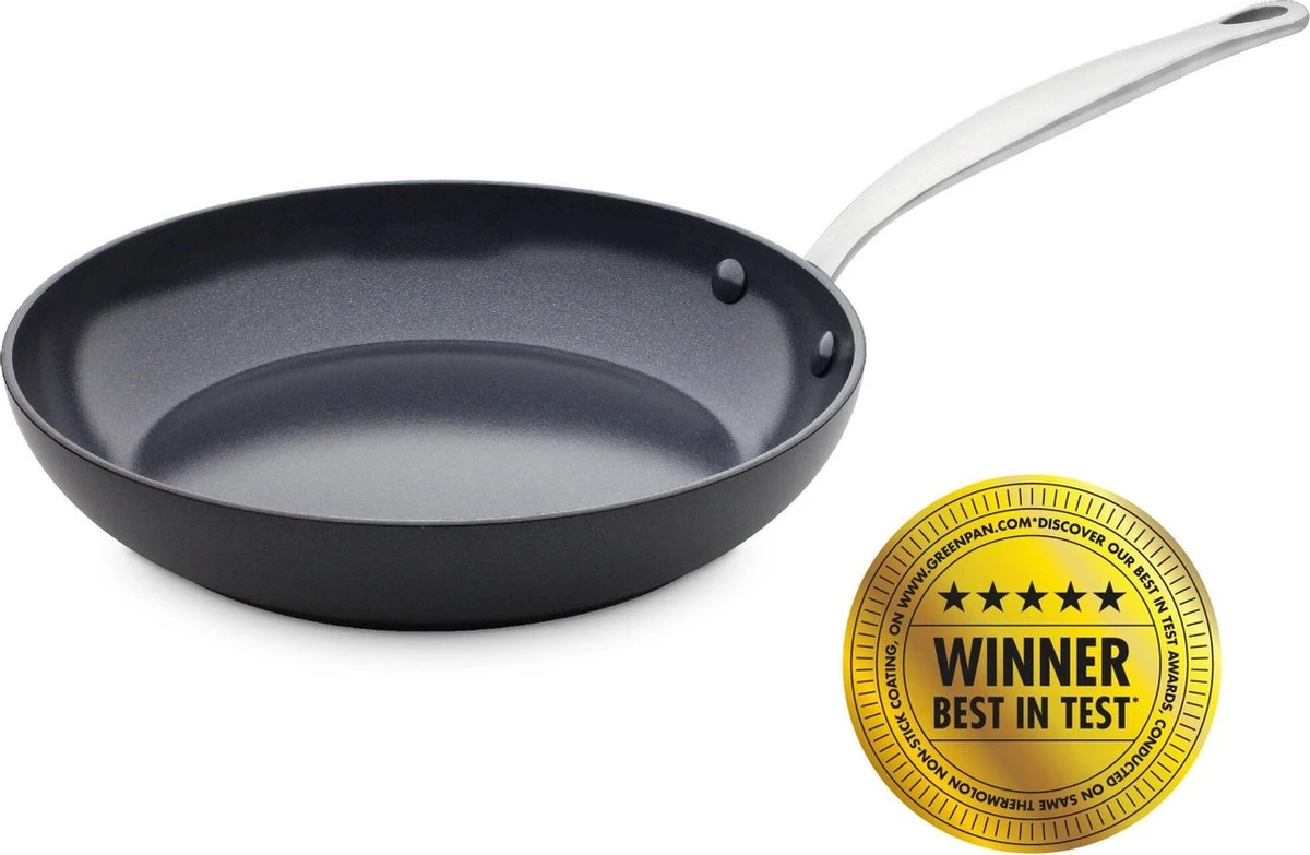 GreenPan Barcelona Infinity Pro Koekenpan 32cm - Zwart - Inductie - PFAS-vrij 4 GreenPan Barcelona Infinity Pro Koekenpan 32cm - Zwart - Inductie - PFAS-vrij - Afbeelding 2