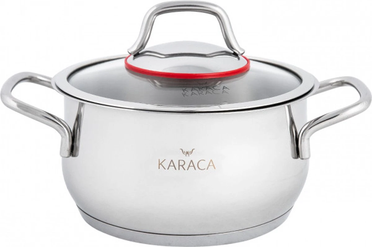 Karaca Emirgan Pannenset - 8 Delig - Geschikt Voor Inductie 4 Karaca Emirgan Pannenset - 8 Delig - Geschikt Voor Inductie - Afbeelding 2