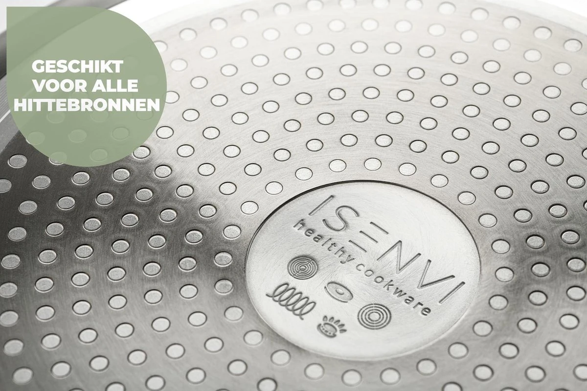 ISENVI Murray Keramische Grillpan 26 CM - RVS Greep 6 ISENVI Murray Keramische Grillpan 26 CM - RVS Greep - Afbeelding 4