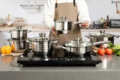 Swiss Pro + Pannenset - 12 Delig - RVS - Roestvrijstalen Kookgerei 18/10 12 Swiss Pro + Pannenset - 12 Delig - RVS - Roestvrijstalen Kookgerei 18/10 -Kookgerei Korting Winkel 1200x799 4