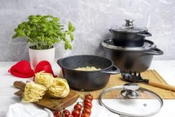 Smile - 8 Delige Pannenset - Antiaanbaklaag - Vaatwasser Bestendig - Geschikt Voor Iedere Kookplaat - MGK-18 - Zwart 16 Smile - 8 Delige Pannenset - Antiaanbaklaag - Vaatwasser Bestendig - Geschikt Voor Iedere Kookplaat - MGK-18 - Zwart -Kookgerei Korting Winkel 1200x800 157