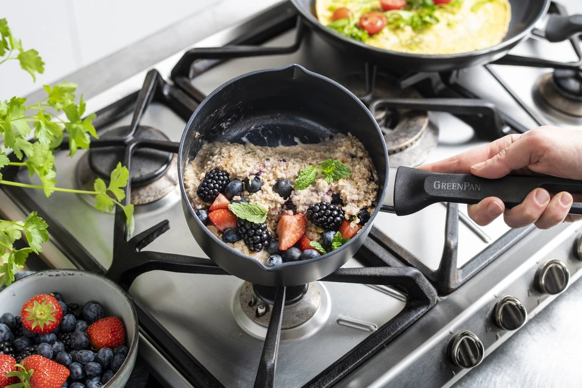 GreenPan Memphis Pannenset - 4-delig - Zwart - Inductie - PFAS-vrij 10 GreenPan Memphis Pannenset - 4-delig - Zwart - Inductie - PFAS-vrij - Afbeelding 8