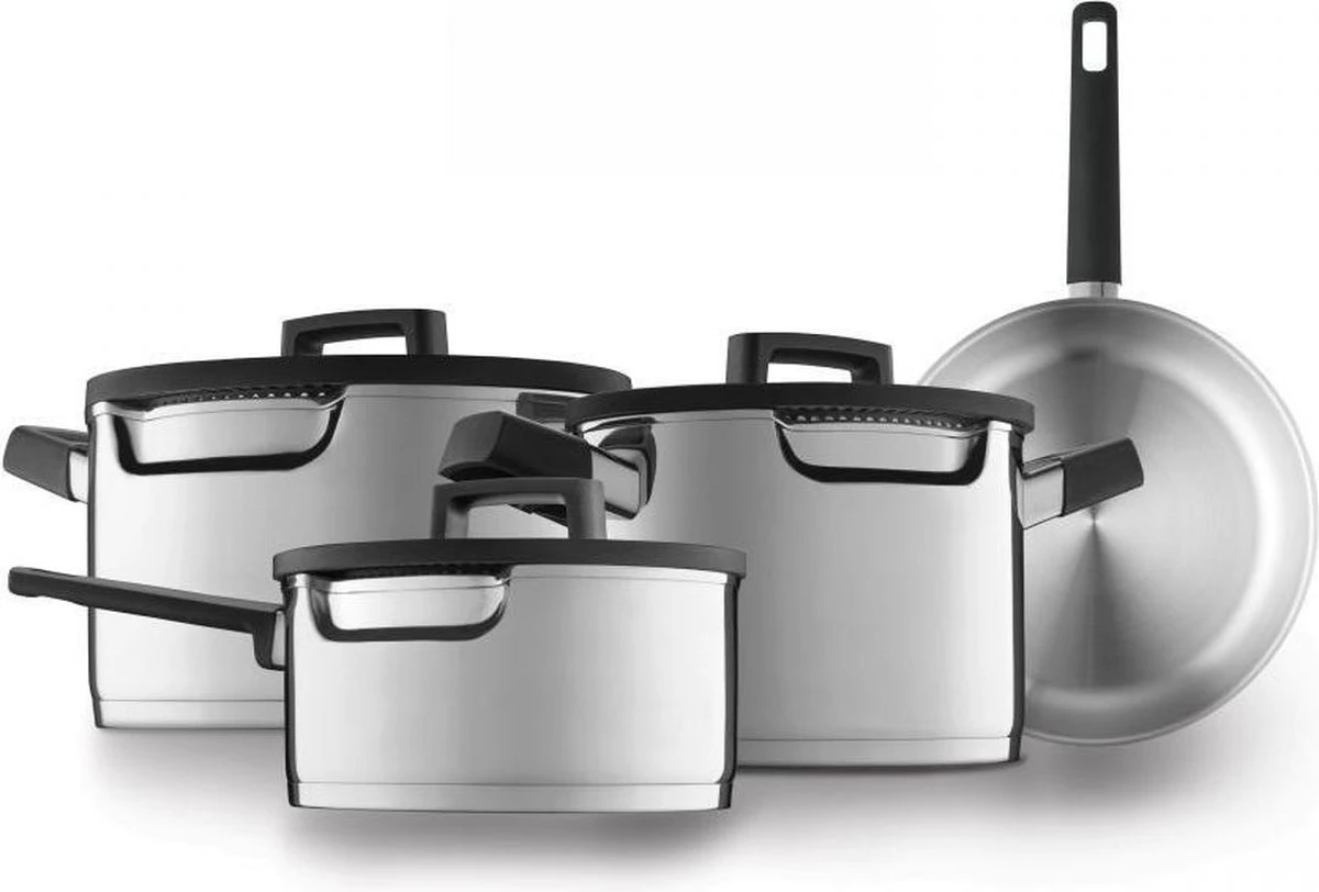 BergHOFF GEM Downdraft Pannenset - 7 Delige Set - 4 Pannen 3 BergHOFF GEM Downdraft Pannenset - 7 Delige Set - 4 Pannen