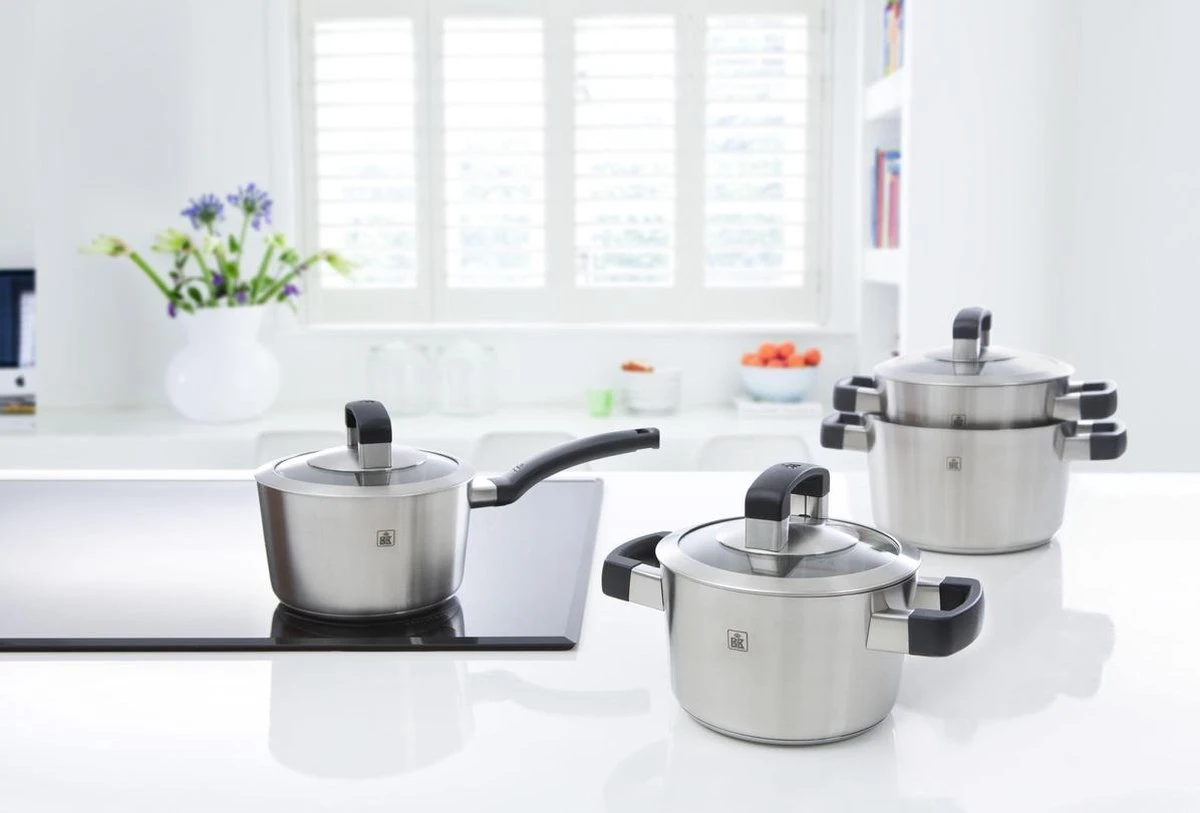 BK Conical Cool Glas Pannenset - 4-delig - RVS - Glazen Deksel - Inductie 15 BK Conical Cool Glas Pannenset - 4-delig - RVS - Glazen Deksel - Inductie - Afbeelding 13