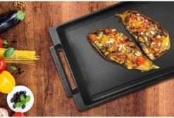 Eurolux Teppanyaki Plaat Met Grepen - 41 X 24 X 2.5 Cm - Zwart - Aluminium - Geschikt Voor Alle Warmtebronnen -Kookgerei Korting Winkel 1200x815 4