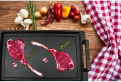 Eurolux Teppanyaki Plaat Met Grepen - 41 X 24 X 2.5 Cm - Zwart - Aluminium - Geschikt Voor Alle Warmtebronnen -Kookgerei Korting Winkel 1200x815 5