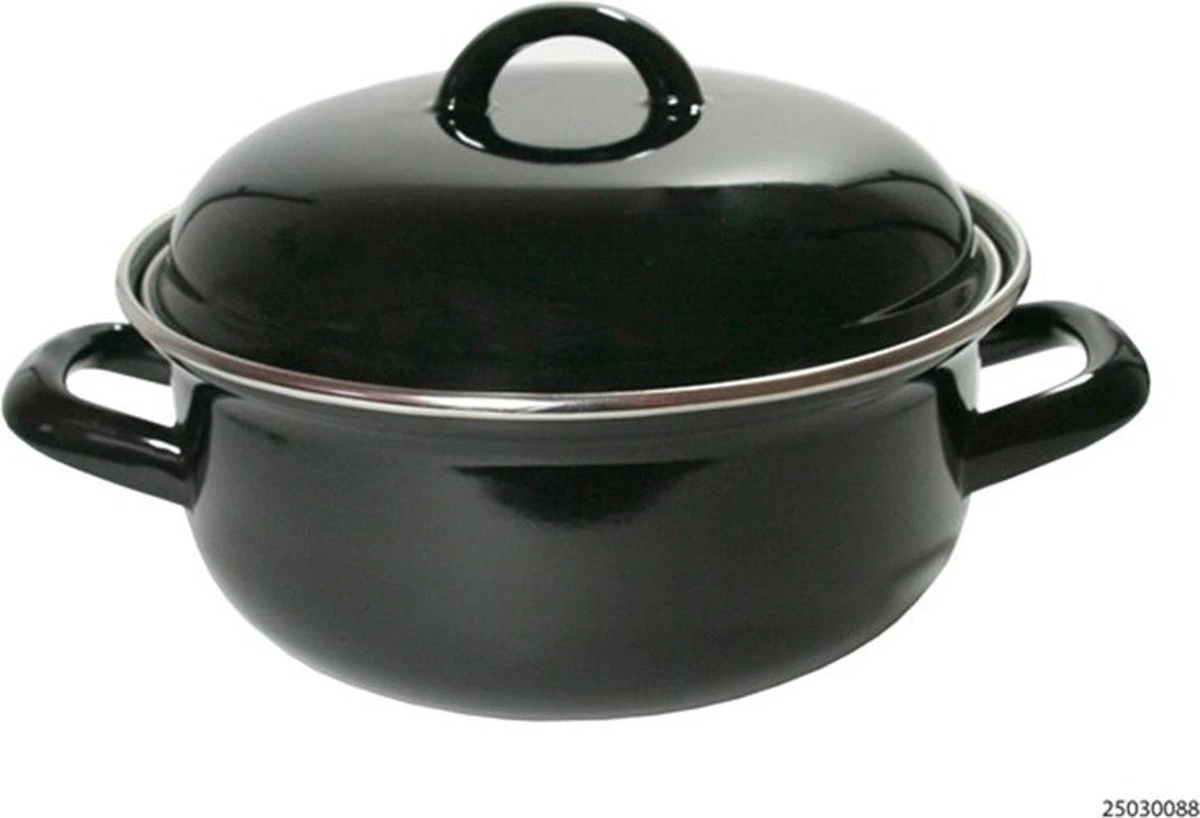 CasaLupo Emaille Braadpan Cooking - ø 26 Cm / 5 Liter 11 CasaLupo Emaille Braadpan Cooking - ø 26 Cm / 5 Liter - Afbeelding 9
