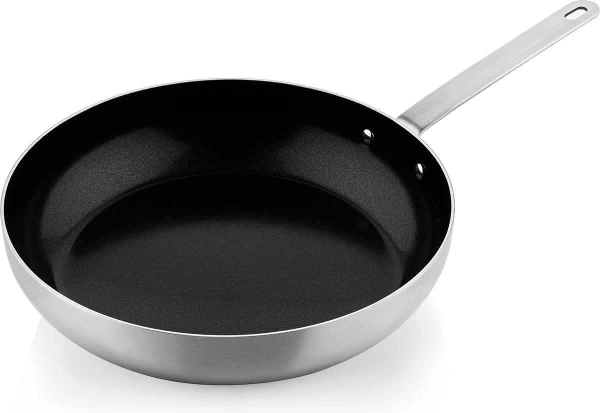 Soenil By ISENVI - Koekenpan Inductie - 28 CM - Keramische Pan - RVS Handgreep 3 Soenil By ISENVI - Koekenpan Inductie - 28 CM - Keramische Pan - RVS Handgreep