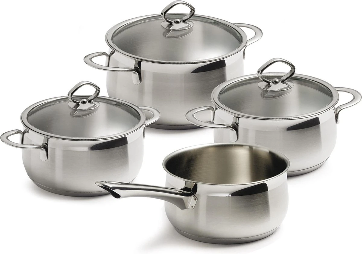 BK Excellent Pannenset - 4-delig - RVS - Inductie 3 BK Excellent Pannenset - 4-delig - RVS - Inductie