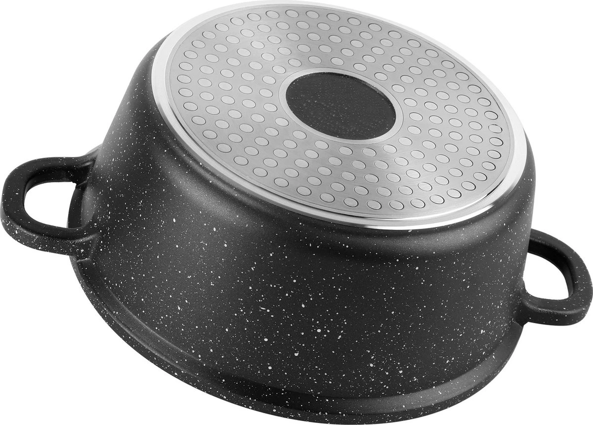 Cheffinger Steelpan Set 6-delig - 20-24-28cm - Zwart 7 Cheffinger Steelpan Set 6-delig - 20-24-28cm - Zwart - Afbeelding 5