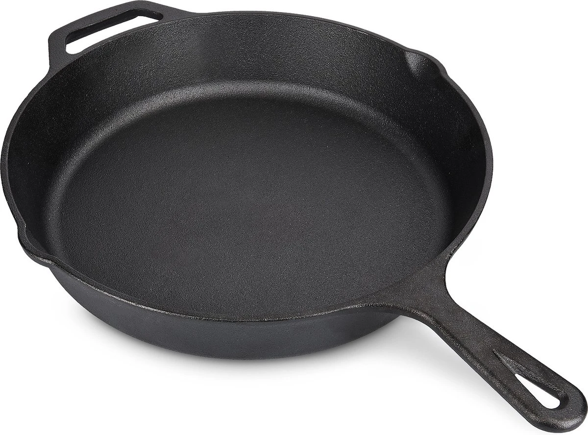 Navaris Gietijzeren Koekenpan - Braadpan Van Gietijzer - Ronde Skillet - Geschikt Voor Alle Warmtebronnen - Ø 30 Cm - Ovenbestendig Tot 260 Graden 20 Navaris Gietijzeren Koekenpan - Braadpan Van Gietijzer - Ronde Skillet - Geschikt Voor Alle Warmtebronnen - Ø 30 Cm - Ovenbestendig Tot 260 Graden - Afbeelding 18