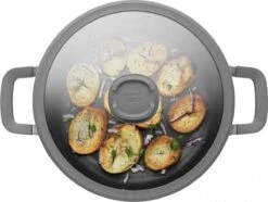 BergHOFF Leo Hapjespan Stone - 28 Cm - Met Glazen Deksel 8 BergHOFF Leo Hapjespan Stone - 28 Cm - Met Glazen Deksel -Kookgerei Korting Winkel 1200x904 4