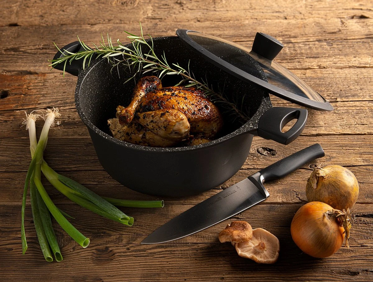 Sola Braadpan Fair Cooking - Ø 20 Cm - Zwart/wit - Aluminium - Antiaanbaklaag 7 Sola Braadpan Fair Cooking - Ø 20 Cm - Zwart/wit - Aluminium - Antiaanbaklaag - Afbeelding 5