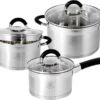 Royal Swiss Pannenset - 6 Delig - RVS - Met Glazen Deksels - Inductie - Met Afgietsysteem - Vaatwasser Bestendig -Kookgerei Korting Winkel 1200x914