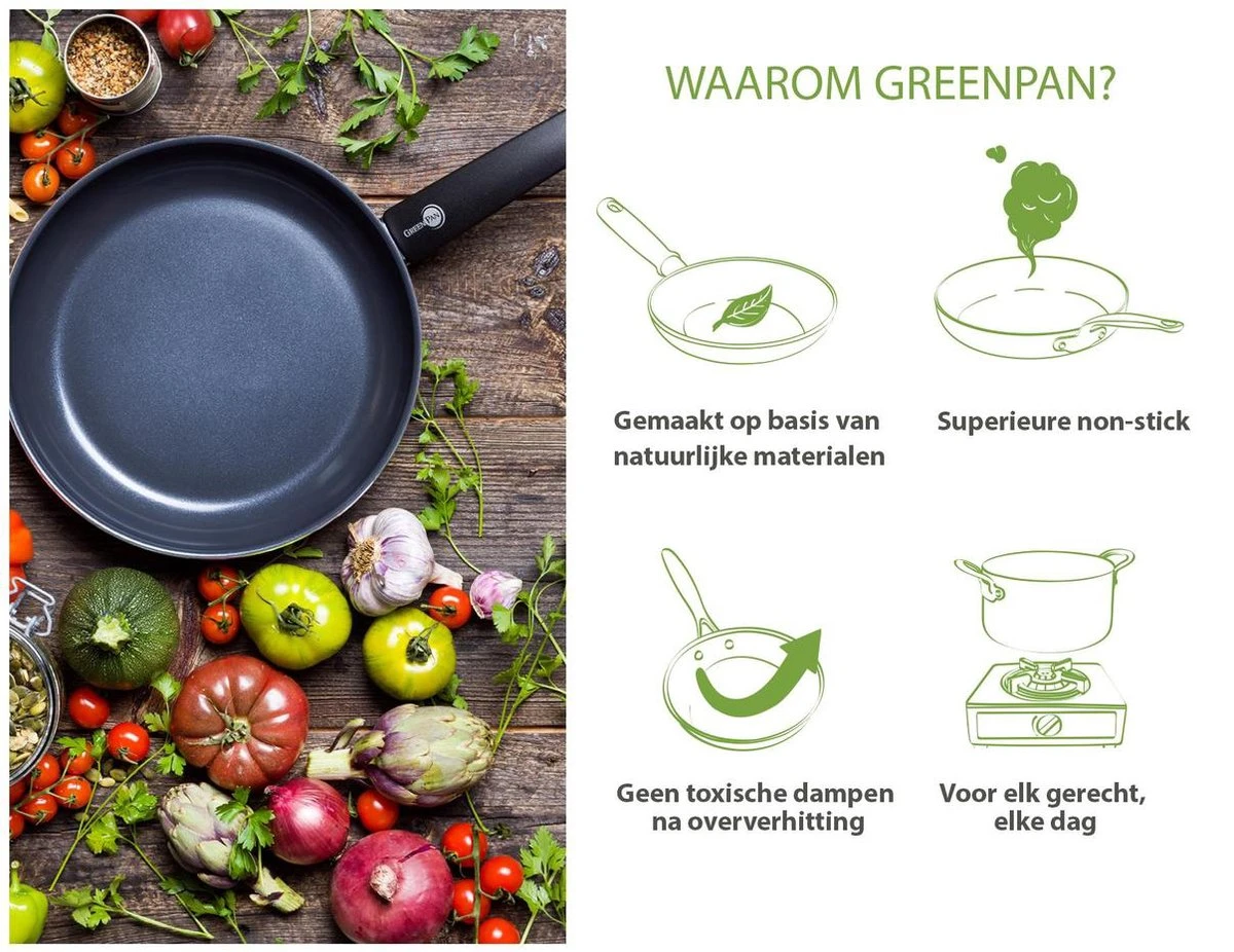 GreenPan Cambridge Grillpan 28cm - Zwart - Inductie - PFAS-vrij 13 GreenPan Cambridge Grillpan 28cm - Zwart - Inductie - PFAS-vrij - Afbeelding 11