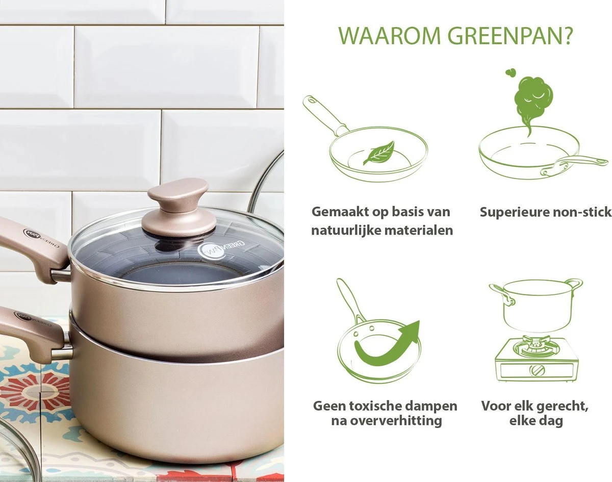 GreenPan Cambridge Inductie Grillpan - Ø 28 Cm - PFAS-vrij - Brons 7 GreenPan Cambridge Inductie Grillpan - Ø 28 Cm - PFAS-vrij - Brons - Afbeelding 5