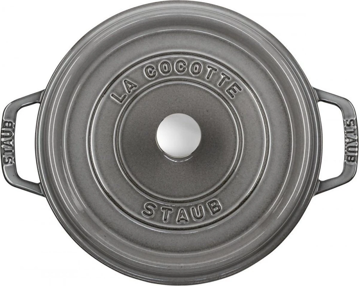 Staub Cocotte - Rond - 24 Cm - Grafietgrijs 6 Staub Cocotte - Rond - 24 Cm - Grafietgrijs - Afbeelding 4