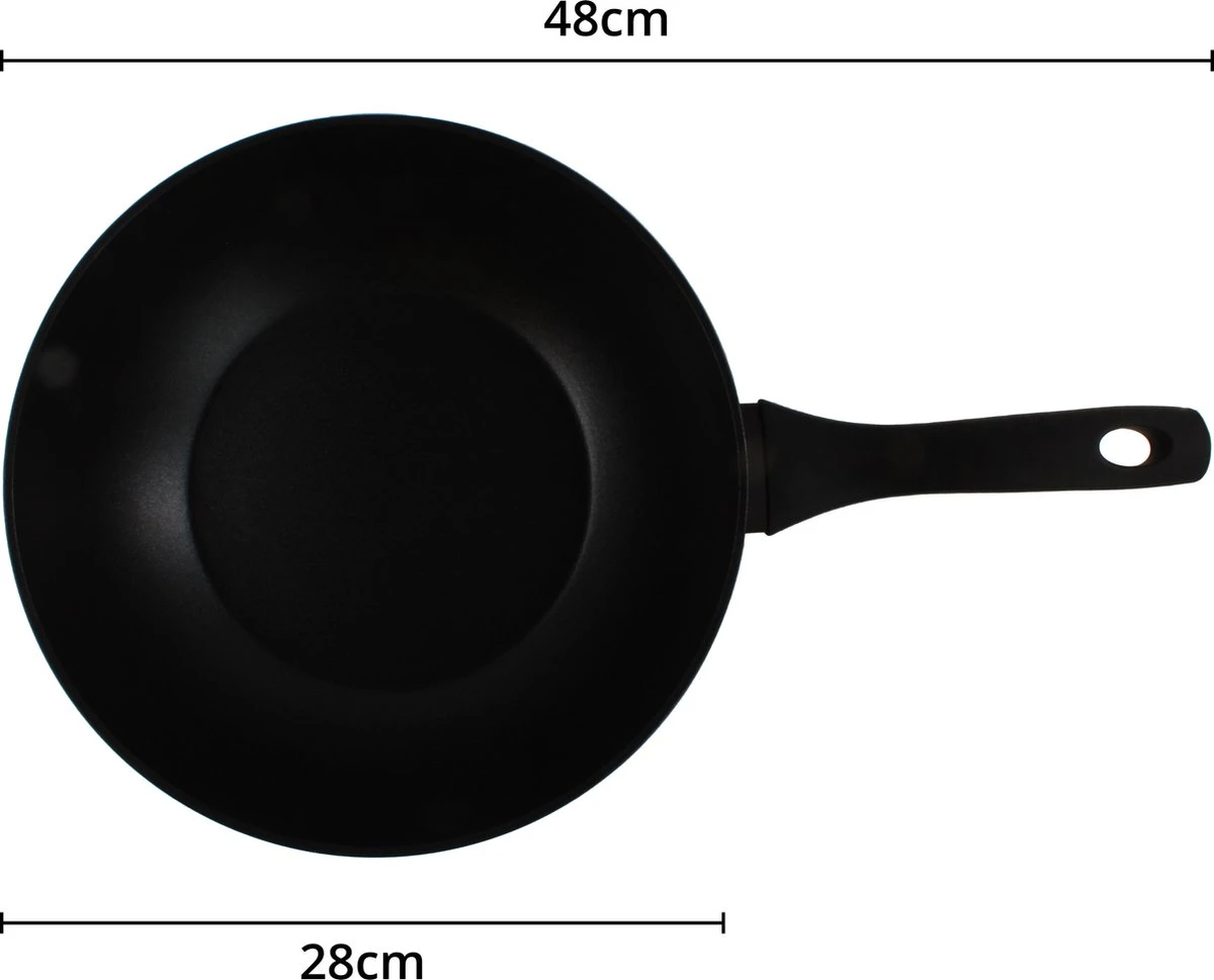 Miller Keramische Wokpan Inductie Ø 28 Cm - Alle Warmtebronnen - Anti Aanbaklaag 4 Miller Keramische Wokpan Inductie Ø 28 Cm - Alle Warmtebronnen - Anti Aanbaklaag - Afbeelding 2
