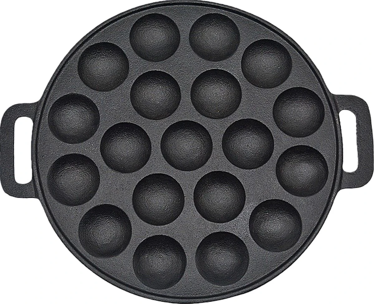 Poffertjespan - Gietijzer - Ø 24 Cm - Poffertjesmaker - 19 Poffertjes - Poffertjespan Inductie 3 Poffertjespan - Gietijzer - Ø 24 Cm - Poffertjesmaker - 19 Poffertjes - Poffertjespan Inductie