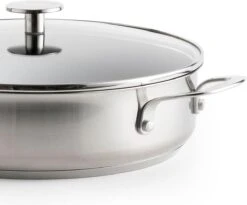 KitchenAid Stainless Steel Hapjespan Met Glazen Deksel ø28cm - RVS - Inductie - Anti-aanbak 13 KitchenAid Stainless Steel Hapjespan Met Glazen Deksel ø28cm - RVS - Inductie - Anti-aanbak -Kookgerei Korting Winkel 1200x995 5