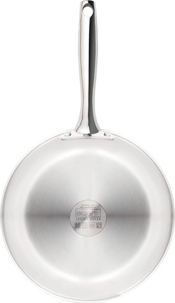 Sola Koekenpan Green Cooking - Ø 20 Cm - Zilver - RVS - Dubbelwandige Bodem 5 Sola Koekenpan Green Cooking - Ø 20 Cm - Zilver - RVS - Dubbelwandige Bodem - Afbeelding 3