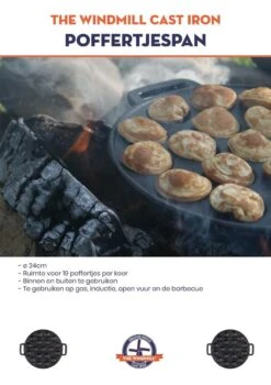 The Windmill Poffertjespan 30 Cm Gietijzer 2,3 Kg Zwart 14 The Windmill Poffertjespan 30 Cm Gietijzer 2,3 Kg Zwart -Kookgerei Korting Winkel 847x1200 1