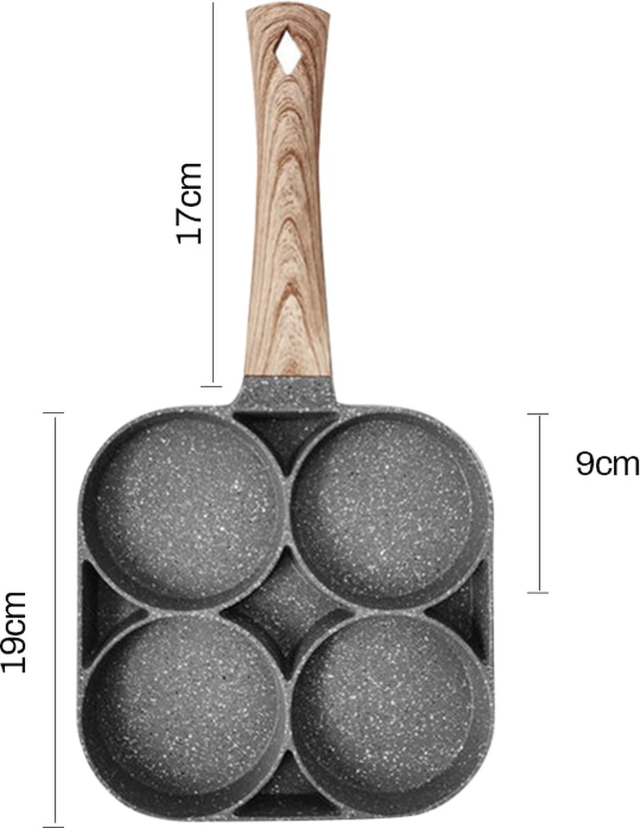 Anti-aanbak Pancake Pan | American Pancake Pan | Omelet Pan | Geschikt Voor Inductie & Alle Warmtebronnen | Eierpan | Omeletmaker | Pancake Maker | Mini Pannenkoekenpan 4 Anti-aanbak Pancake Pan | American Pancake Pan | Omelet Pan | Geschikt Voor Inductie & Alle Warmtebronnen | Eierpan | Omeletmaker | Pancake Maker | Mini Pannenkoekenpan - Afbeelding 2