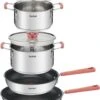 TEFAL G720S604 6-delige Stapelbare Pannenset OPTI'SPACE - RVS - Alle Kookplaten Inclusief Inductie -Kookgerei Korting Winkel 960x1200 1